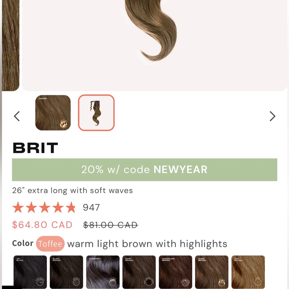 Ponytail extension - Picture 2 of 3